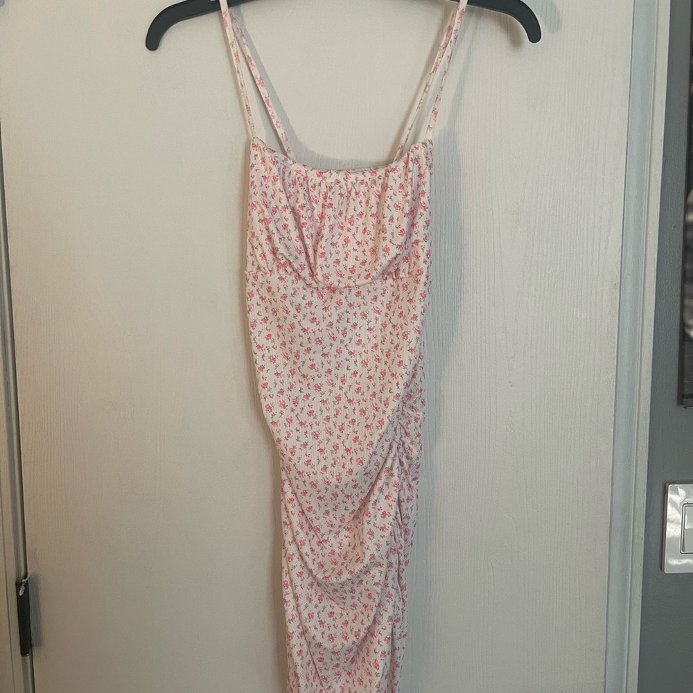 Small floral pink and white bodycon dress NEVER WORN